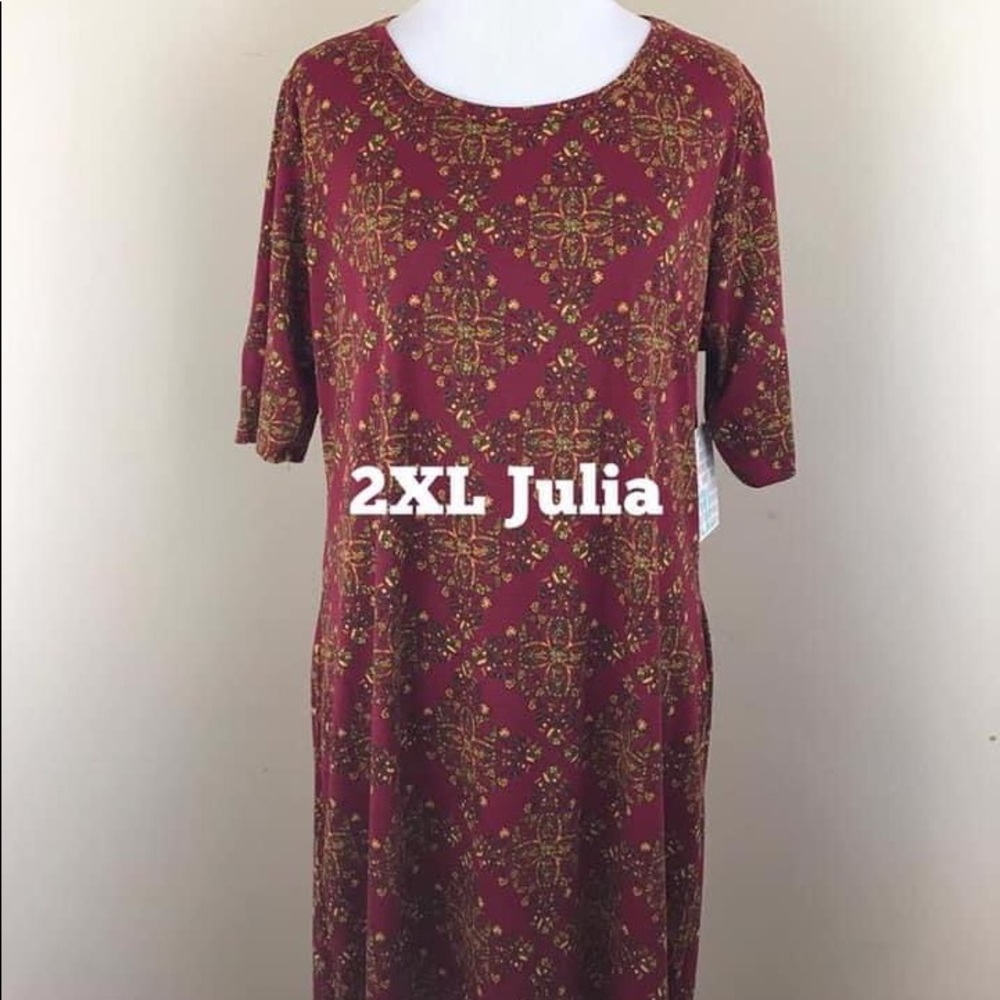LuLaRoe Julia Dress 2XL NWT